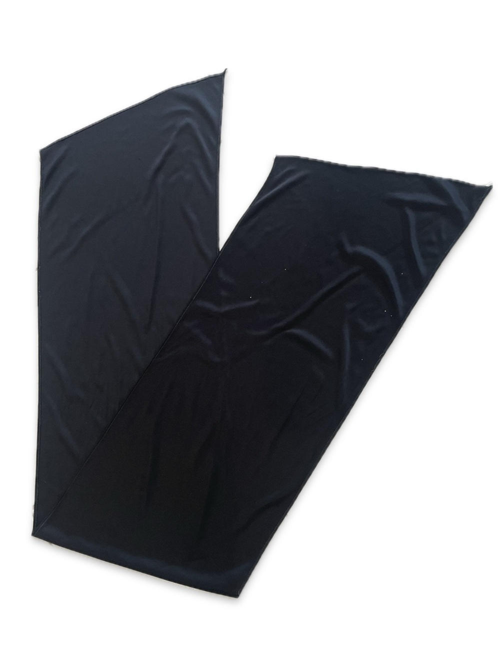Classic Black Lightweight Unisex Long Scarf - Picture 2 of 10